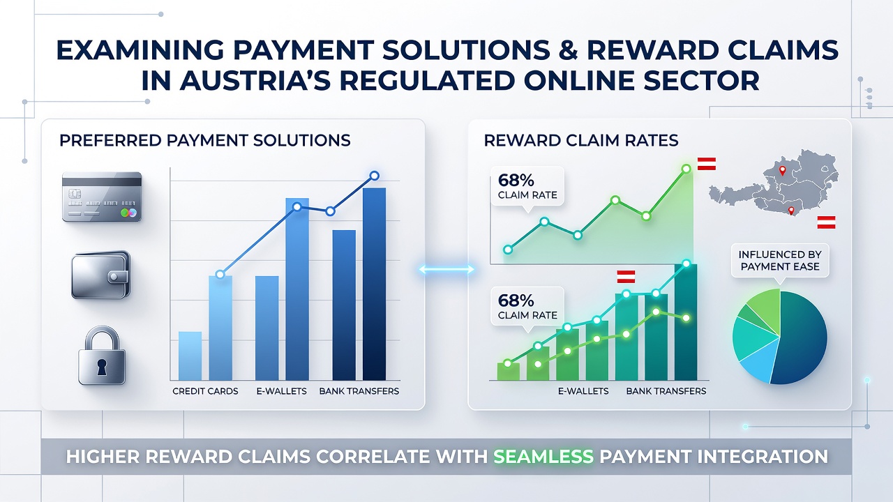 Data visualization showing reward claim rates by payment type in Austrian online casinos